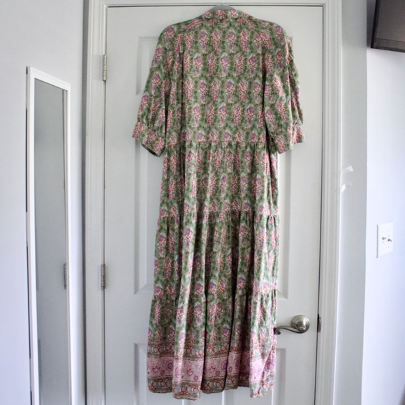 Natural Life Rebecca Midi Dress. Floral print. Layered skirt. Large - Picture 2 of 6